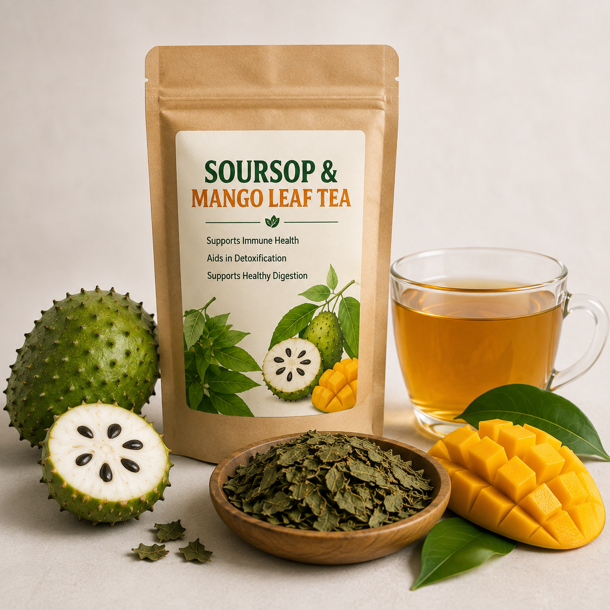 Soursop & Mango Leaf Dried Herbal Tea (1 oz)
